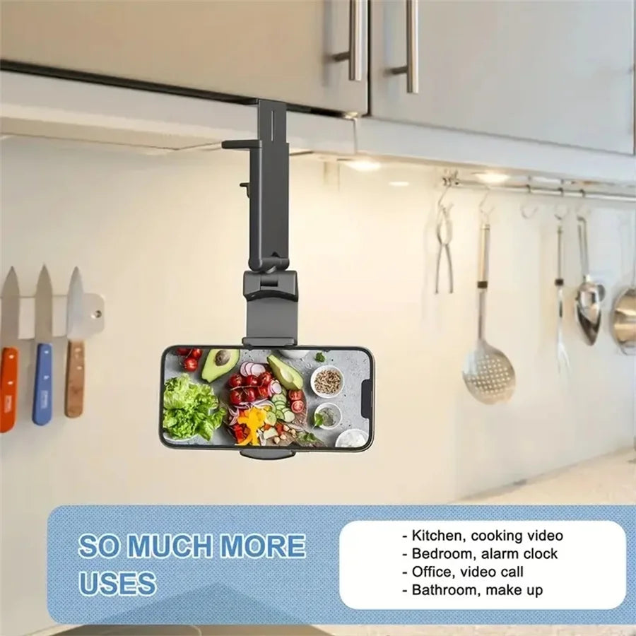 Foldable Adjustable  Phone Holder Stand Portable Travel Desk for Flight Train and Car Seats Rotatable Selfie Capable