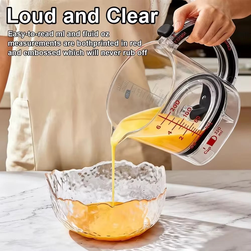 Adjustable Measuring Cup Multi-Functional Measuring Cup with Scraper-Style Seal Base Measurings Cube Cups for Cooking Kitchen