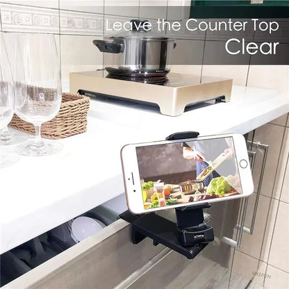 Foldable Adjustable  Phone Holder Stand Portable Travel Desk for Flight Train and Car Seats Rotatable Selfie Capable