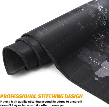 XXL Gaming Mouse Map Pad 900×400×3MM (35.40X15.74X0.12 Inch),With Non-Slip Base,Waterproof and Foldable Pad,Desktop Pad Suitable for Gamers,Suitable for Desktop,Office and Home,Black
